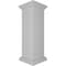 Ekena Millwork 12"W x 40"H Plain Newel Post with Panel, Flat Capital & Base Trim (Installation kit included) NWL12X40PLF0B0 - alternate 5